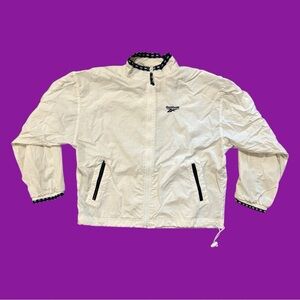 White 90s Reebok Windbreaker